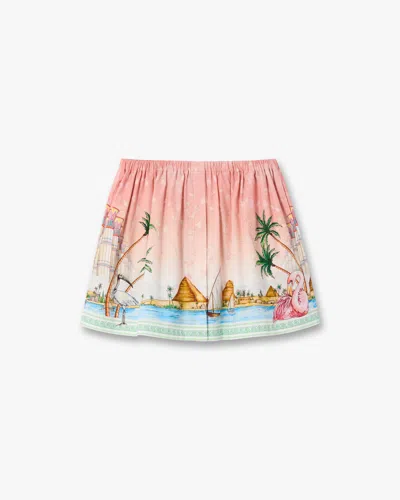 Casablanca Paris Pink Ethereal Cotton Mini Skirt