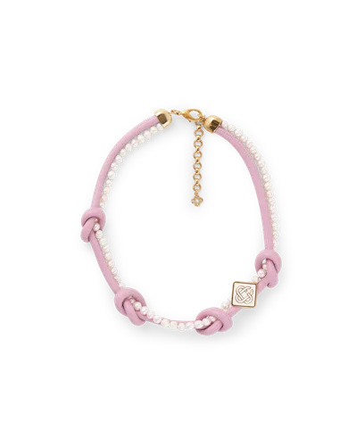 Casablanca Paris Pink Knotted Necklace By  In Multi