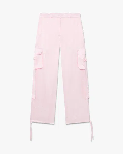 Casablanca Paris Pink Monogram Satin Cargo Trousers