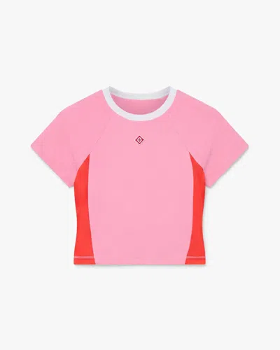 Casablanca Paris Pink Monogram Short Sleeve Rash Top In Red