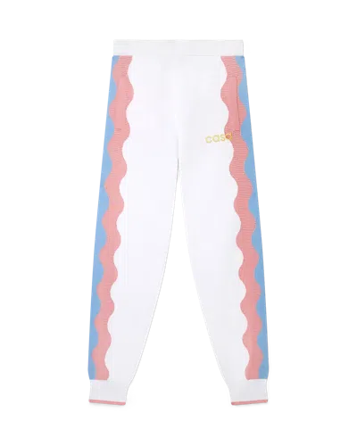 Casablanca Paris Pink Wave Trackpant In White