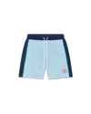 Casablanca Paris Pinstripe Laurel Track Shorts In Blue In Blue