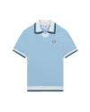 Casablanca Paris Pique Polo Shirt In White In Blue