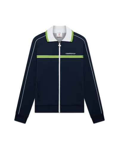 Casablanca Paris Pique Track Jacket In Green In Blue