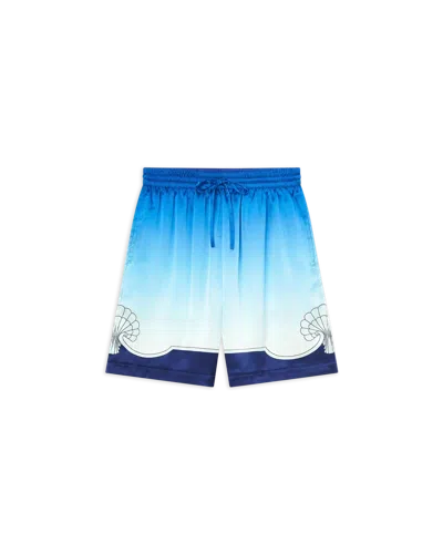 Casablanca Paris Place Vendome Silk Shorts In Multi