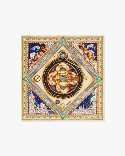 Casablanca Paris Plafond Orne De Musique Medium Silk Scarf By  In Metallic