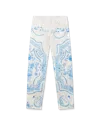 Casablanca Paris Plat A Dessert Blanc Denim Trousers In Multi