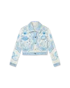 Casablanca Paris Plat A Dessert Classic Printed Denim Jacket In Multi