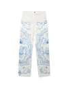 Casablanca Paris Plat A Dessert Printed Straight Leg Jeans In Neutral