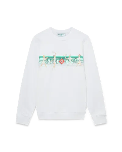 Casablanca Paris Playful Stripes Sweatshirt In White
