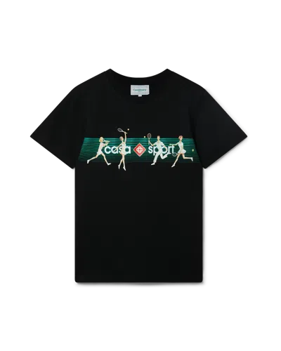 Casablanca Paris Playful Stripes T-shirt In Black