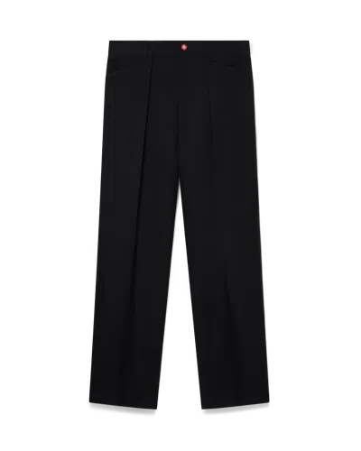 Casablanca Paris Pleated Chino Trousers In Black