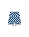 Casablanca Paris Pool Tile Silk Shorts In Blue