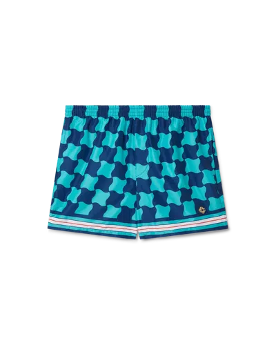 Casablanca Paris Pool Tile Swim Trunks In Blue