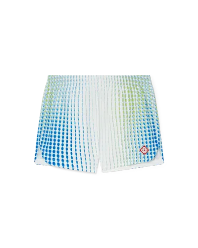 Casablanca Paris Printed Poly Taffeta Shorts In Multi