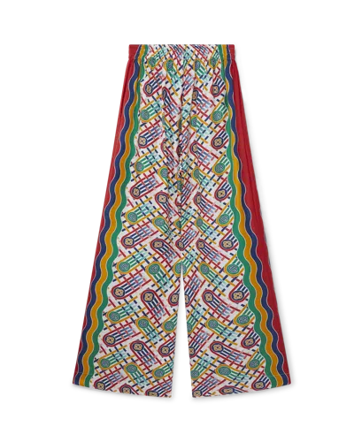 Casablanca Paris Printed Wide Leg Trousers In Multi