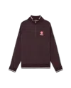 Casablanca Paris Quarter Zip Laurel Sweatshirt In White In Brown