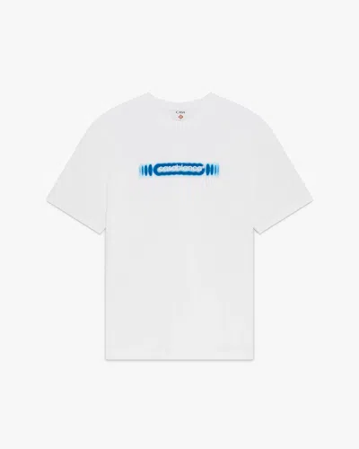 Casablanca Paris Radiating Embroidery Logo Short Sleeve T-shirt In White