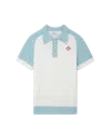 Casablanca Paris Raglan Boucle Polo Shirt In Blue In Blue