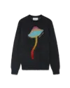 Casablanca Paris Rainbow Mushroom Mohair Jumper In Black
