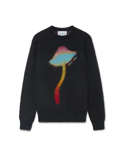 Casablanca Paris Rainbow Mushroom Mohair Jumper In Black