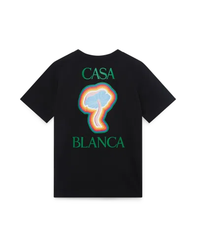 Casablanca Paris Rainbow Mushroom Short-sleeve T-shirt In Multi