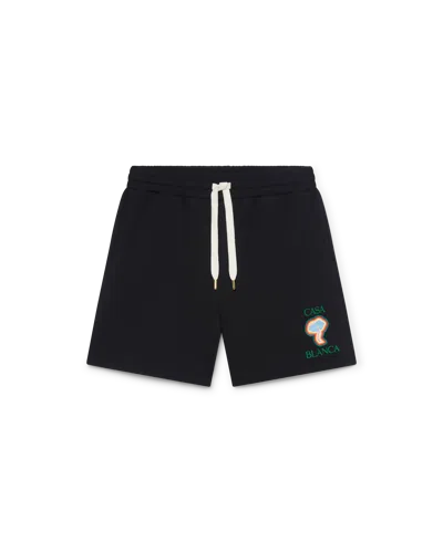 Casablanca Paris Rainbow Mushroom Sweatshorts In Black