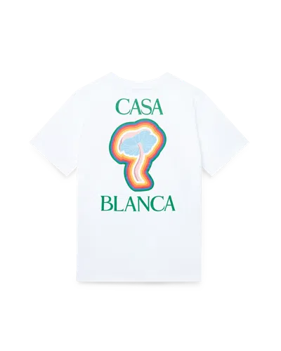 Casablanca Paris Rainbow Mushroom T-shirt In Multi