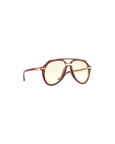 Casablanca Paris Rajio Wine & Gold Sunglasses By  In Multi