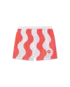 Casablanca Paris Red Memphis Wave Swim Trunks In Multi