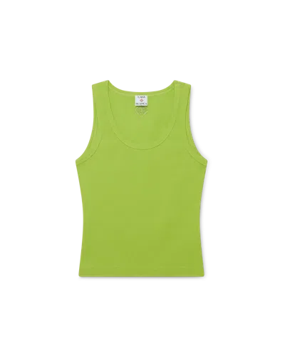 Casablanca Paris Ribbed Tank Top In White