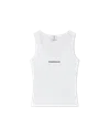 Casablanca Paris Ribbed Tank Top In White
