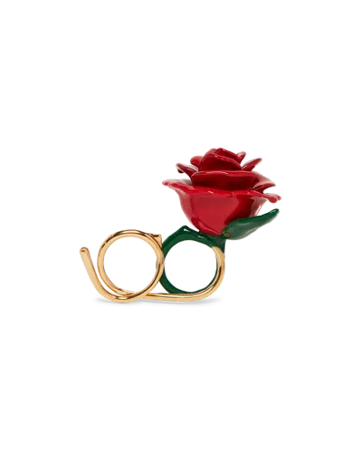 Casablanca Paris Rose Double Ring In Multi