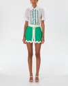 Casablanca Paris Scallop Border Skirt In Multi
