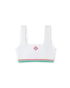 Casablanca Paris Seamless Ribbed Cycling Top By  In White