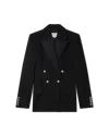Casablanca Paris Black Double Breasted Blazer In Multi