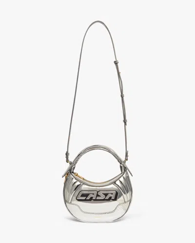 Casablanca Paris Silver Biker Bag By