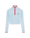 Casablanca Paris Ski Merino Base Layer Crop Top In Red In Red