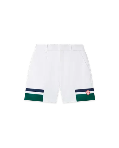 Casablanca Paris Sports Tailoring Shorts In Green In White
