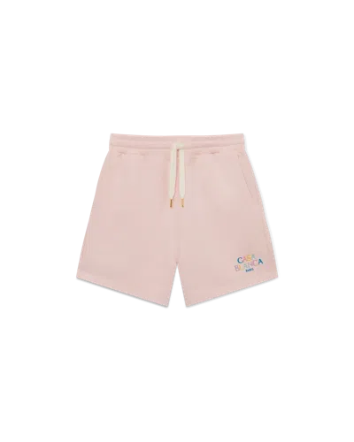 Casablanca Paris Stacked Logo Sweatshorts In Pink