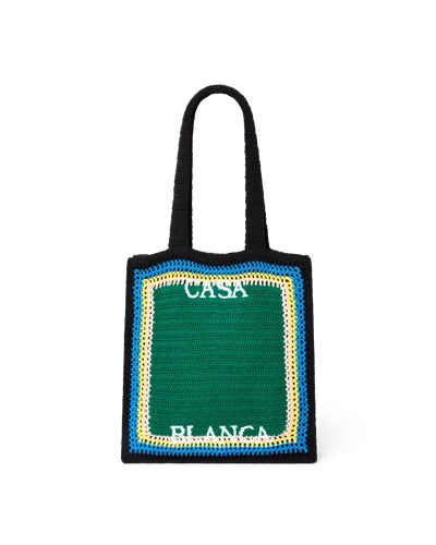 Casablanca Paris Stripe Crochet Bag By  In Multi