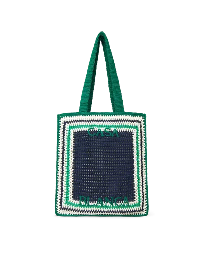 Casablanca Paris Stripe Crochet Bag By  In Multi