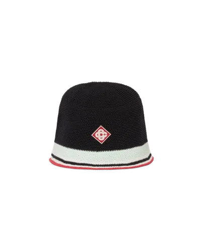 Casablanca Paris Stripe Crochet Hat In Multi