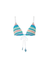 Casablanca Paris Stripe Towelling Bikini Top In Multi