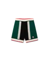 Casablanca Paris Striped Mesh Shorts In Green