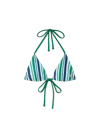 Casablanca Paris Striped String Bikini Top In Green In Green