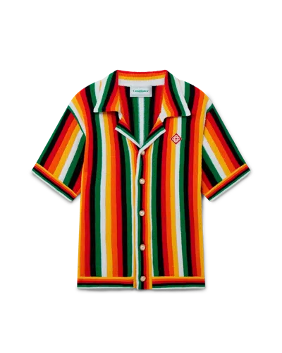 Casablanca Paris Striped Towelling Shirt In Multi