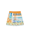 Casablanca Paris Surreal Pool Silk Shorts In Multi