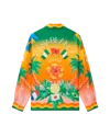 Casablanca Paris Tennis Club En Fleur Long-sleeve Silk Shirt In Multi