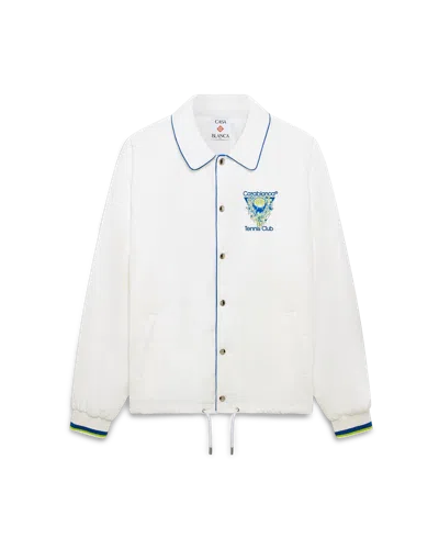 Casablanca Paris Tennis Club Icon Coach Jacket In White